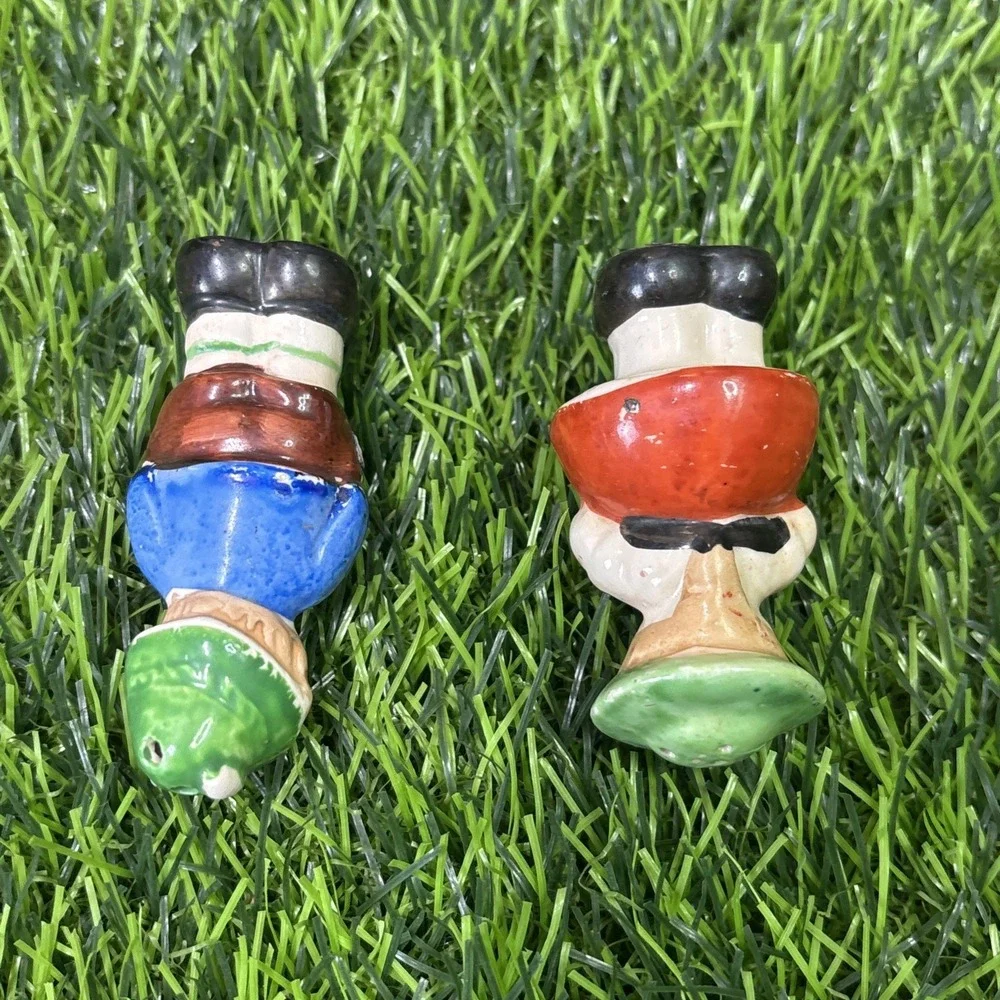 1950s Vintage Salt Pepper‎ Shakers Dutch Couple Japan Ceramic Pair
